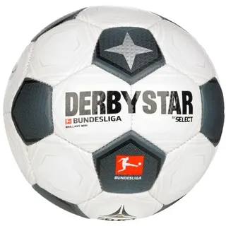 derbystar Bundesliga Brillant Classic Mini-Fußball 2023/24 weiß/schwarz/grau Umfang: 47 cm