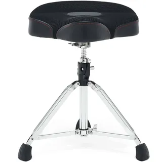 Gibraltar Schlagzeughocker, Drumhocker 9000 Series Air Tech Motorcycle Pro Series Saddle 2-Tone, 9608MW2T (Durchmesser: 43cm, mit atmungsaktiven Nylongewebe, Super Lock, 'Super Foot' Gummifüße)