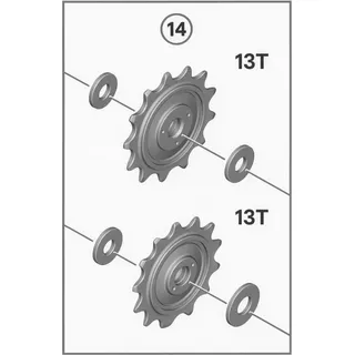 Shimano Leit u.Spannrolle f.RD-M9260-11L Ersatzteil - 9260-11, 11L