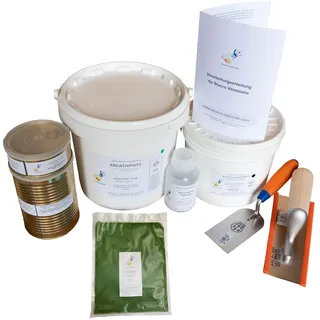 Stucco Veneziano Set Stucco Starterset Komplettset Marmorputz Set Angebot (Chromoxidgrün)