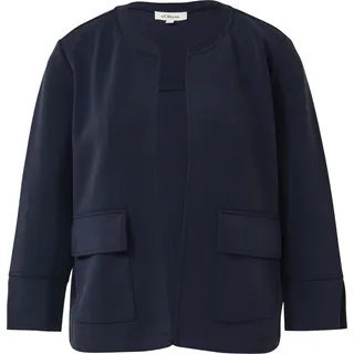 s.Oliver Verkürzte Sweatshirt-Jacke aus Scuba - blau - 46