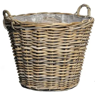 colourliving Weidekorb mit Henkel Pflanzkorb Weide groß Henkelkorb Weide Blumentopf Holzkorb