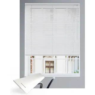 Holzjalousie nach Maß, Weiß 1, 62 x 90 cm, Jalousie individuell maßangefertigt