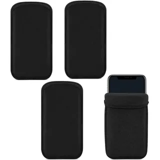 Handy Tasche Universal, Leichte Weiche Handysocke aus Neopren (4 Pack) | Stoßfeste Handy Socke, Praktische Smartphone Tasche für Outdoor Sport und Freizeit, Kompatibel mit iPhone 13 14 15 16 Pro