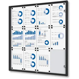 Showdown® Displays Schaukasten Economy schwarz 12x DIN A4