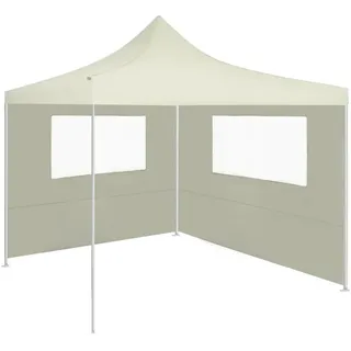 vidaXL Pavillon-Seitenwand mit Fenstern 4 x 2 m Creme