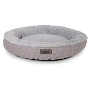 LIONTO Rundes Hundebett grau