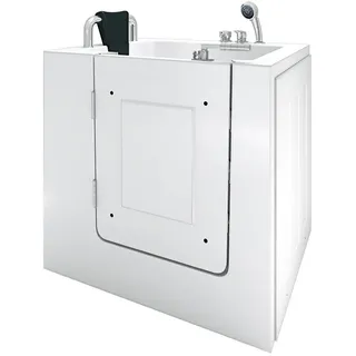 AcquaVapore Sitzwanne Badewanne mit Tür 78 x 100 cm (S02WP-A-L)