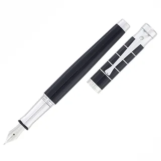 Waldmann Füllhalter Tango, schwarz, Sterling Silber, Feder:mittel (M)