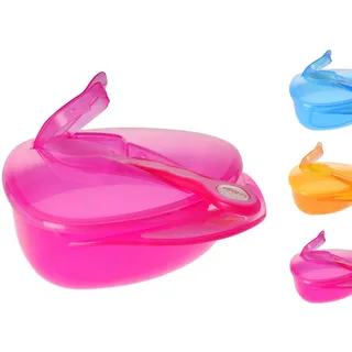 Vital Baby Babys erstes Tellerset, Schale mit rutschfestem Boden, Deckel und einem ergonomischen, weichen Beikost Löffel, Geschirrset perfekt für zu Hause und unterwegs, ab 4 Monaten