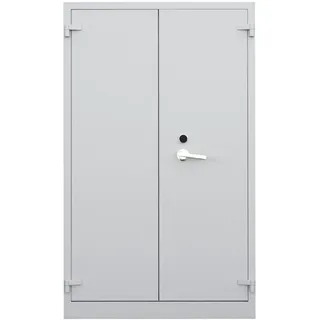 Steelboxx Feuerschutzschrank Flügeltürenschrank Tresor feuergeschützt 1950 x 1200 x 550 mm lichtgrau 690250