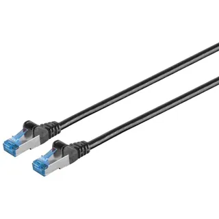 S/CONN maximum connectivity Netzwerkkabel Patchkabel Ethernet LAN Kabel Cat 6A S/FTP PIMF schwarz 10m Gigabit RJ45