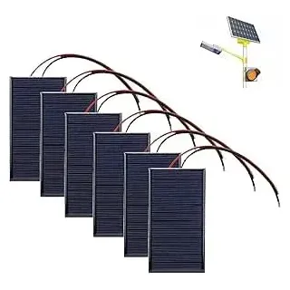 6 Stück Solarpanel 3V 62x36 Mini Solarzelle Mit Kabel Wissenschaftlich | Hocheffizient, Für Experimente Und Projekte, Mit Anschluss, Sechs Stücke, Set, Lernmaterial, Robust, Schule, Physik