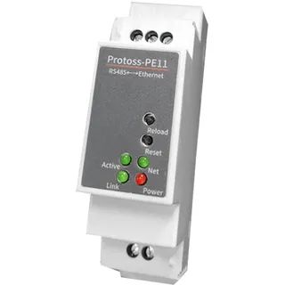 Pcivzxam 1 Stück DIN-Schienen-Seriell-Port RS485 zu Ethernet Konverter Server Protoss MQTT PE11-H Unterstützung Modbus RTU Weißer Kunststoff