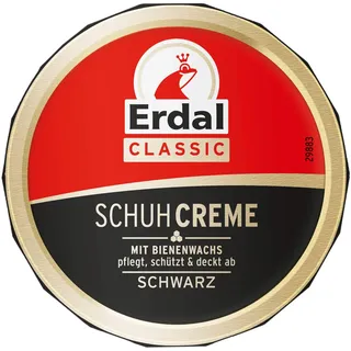 Erdal 75 ml Erdal Dose Classic Schuhcreme mit Bienenwachs Schwarz mit pflegenden Ölen, pflegt, schützt und frischt die Farbe auf, 1er Pack 1 x 75 ml Schwarz