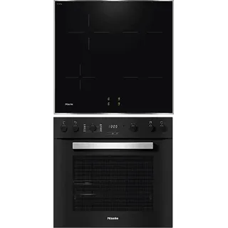 MIELE H 2457 I ACTIVE + KM 7062 FR, Einbauherd-Set (Induktionskochfeld, A+, 76 l)