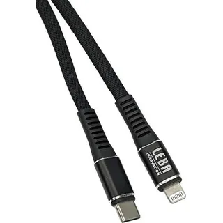 Leba Innovation USB-Ladekabel USB-C®, Apple Lightning Stecker 1.20m Schwarz NCABLE-LE-UC-8P-1.2M