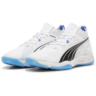 PUMA Erwachsene Eliminate NitroTM SQD Handballschuhe 44.5 White Bluemazing Black Blue - 44.5 EU