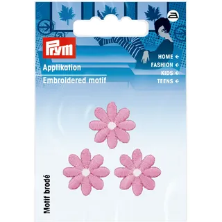 Prym 926723 Appl. Blumen klein rosa