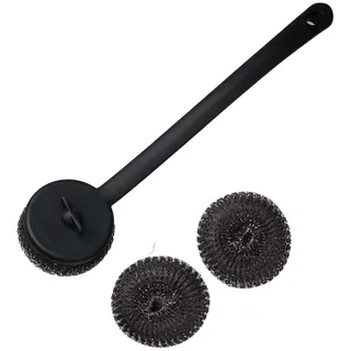 SANTOS BBQ Clean Grillbürste rund, 2x extra Pads