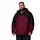 3 Fleece Interchange Jacke Schwarz/Dunkelrot M