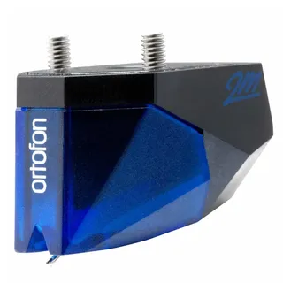 Ortofon 2M Blue Verso - Moving Magnet Tonabnehmer für die Headshell-Montage von unten - nackter elliptisch geschliffener Diamant | offener und detailreicher Klang | blau/schwarz