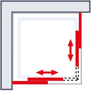 75-90 x 75-90 x 180 cm alpinweiß D19440450