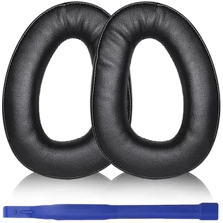 Aiivioll GSP 300 Ersatz-Ohrpolster Kompatibel mit Sennheiser GSP 300 GSP 301 GSP 302 GSP 303 GSP 350 GSP 370 Gaming-Kopfhörer, Ohrpolster mit weichem Protein-Leder (schwarz)