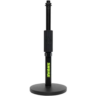GATOR Shure by Gator Höhenverstellbarer Desktop-Mikrofonständer mit 6"-Rundsockel, schwarz (SH-DESKTOP1)