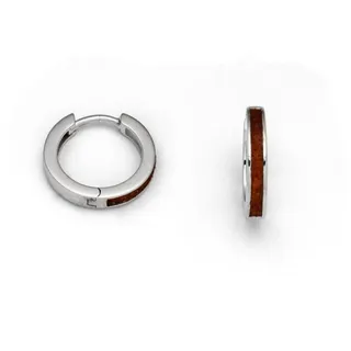 DUR Paar Creolen O5246 Marina 925 Silber Bernsteinsand 1,5 x 15 mm