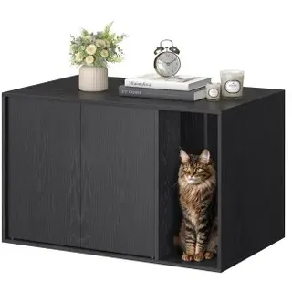 songmics home Katzenklo-Schrank mit Push-to-Open Türen für große Katzen