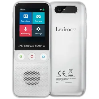 Lexibook Lexibook, Interpretor 2 Sprachübersetzer, NTL3000 | 137 Sprachen Fotoübersetzung, WLAN, Offline-Unterstützung