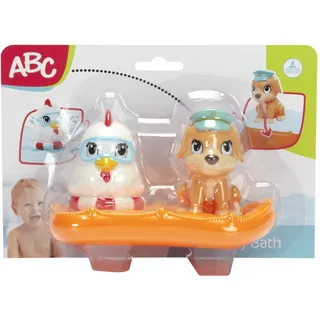 Simba ABC Kleine Tier-Matrosen, Boot mit 2 Vinyltieren zum Aufstecken,10cm, ab 12 Monate