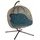 oval Sand / Schwarz 2-Sitzer mit Gestell
