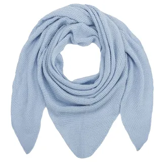 Ever Bloom Damen Schal, Strick Dreieck Schale, Weiches Dreieckstuch, Leichter Strickschal, Halstuch für Frauen und Mädchen Lang, Einfarbig 195 * 80 cm, Schal Farben:Hell Blau - 195*80