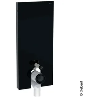 Geberit Monolith Sanitärmodul für Stand-WC, 114cm, Glas schwarz, aluminium schwarzchrom