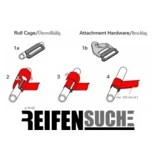 Schroth Gurt-Zubehoer - Schlaufhardware 2-Steg-Schieber für 2" Gurtband