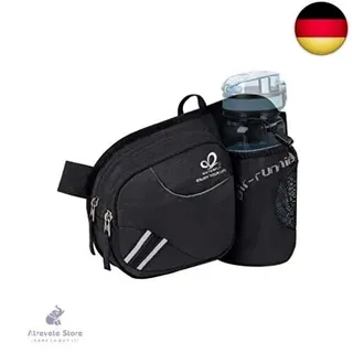 WATERFLY Gürteltasche Bauchtasche mit Flaschenhalter Damen und Herren,