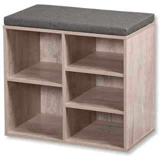 KESPER Schuhschrank mit Sitzkissen 51,5 x 48 x 29,5 cm weiß gekälkt