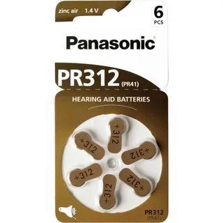Panasonic Hörgerätebatterien PR 312 6 St.