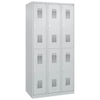 Californian Products CP Spind Basic Plus lichtgrau 088355-30 S10002, 6 Schließfächer 90,0 x 50,0 x 185,0 cm