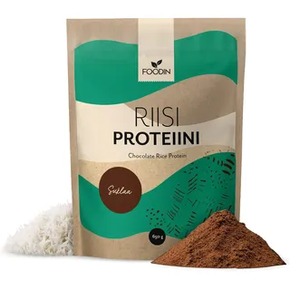 FOODIN Rice Protein Pulver 650g, aus gekeimtem Reis, Glutenfreies und Veganes Proteinpulver ohne künstlichen Süßstoff, Schokolade
