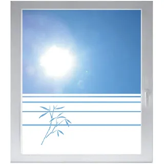 INDIGOS UG Sichtschutzfolie Glasdekorfolie Fensterfolie mit Motiv satiniert Blickdicht - w335 Schilf Gras Wandauskleber - 1000 mm Länge - 500 mm Höhe Streifen - selbstklebend - matt
