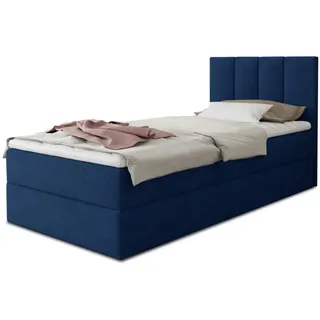Sofnet Boxspringbett Star Mini mit Bettkasten, Bonell-Matratze und Topper - Einzelbett mit Matratzentopper, Polsterbett, Bett, Schlafzimmer, Betten, Boxspringbetten