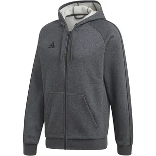 adidas Herren Fullzip Hoody Core 18 FT8070 S - Dark Grey Heather/Black - S