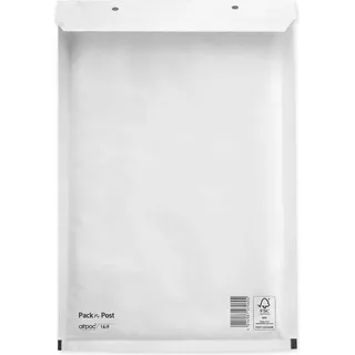 MAILmedia Mailmedia, Luftpolster-Versandtaschen, Typ F16, weiß, 31 g Außenmaße: 240 x 350 mm, Innenmaße: 215 x 340 mm (412160)