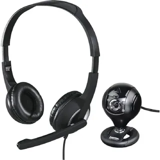 Hama Headset & Webcam Set – Perfekt für Büro, Home-Office & Videoanrufe