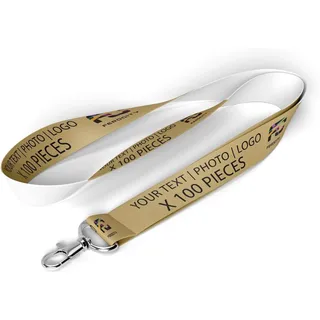 Personalisierter Schlüsselband SET 100 stück mit Ihrem Wunschtext/Grafik Lanyard mit Ihrem eigenen Schriftzug Schlüsselband mit Druck nach Wunsch [098]