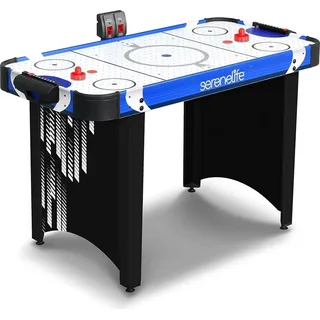 SereneLife Air Hockey Spieltisch - Airhockey Tisch mit 110V Motor, Tisch Hockey mit LED- Punktezähler Anzeige