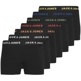 JACK & JONES Junior Boxershorts, 7er Pack JACBASIC TRUNKS, Baumwollmischung, Logobund Schwarz 152